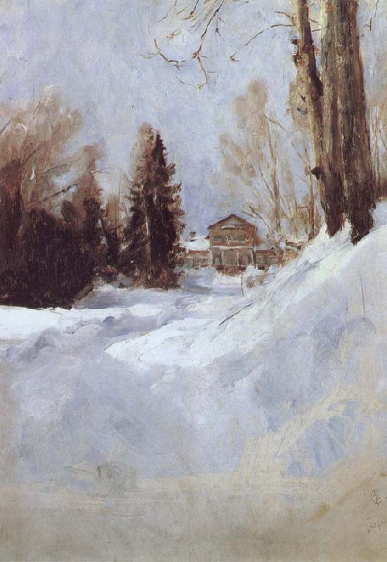 Valentin Serov Winter in Abramtsevo-A House oil painting picture